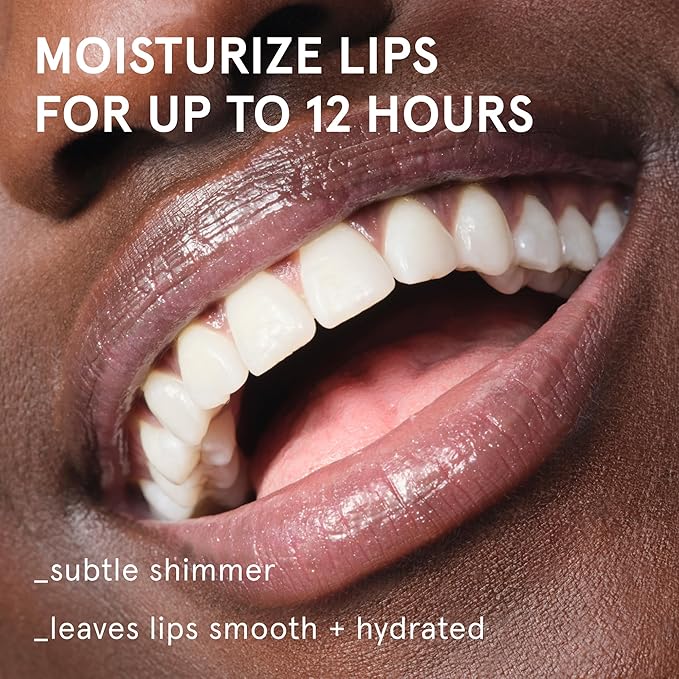 Glossier Balm Dotcom Hydrating Lip Balm - Universal Salve, Up to 12Hr Moisture - Lanolin, Beeswax & Castor Oil for Dry Lips, Cuticles & Skin - Birthday, Clear Soft Shimmer, 15ml