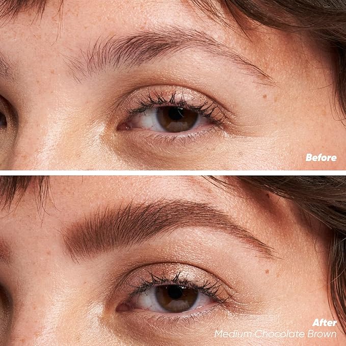 Kosas Air Brow Tinted Eyebrow Gel – Volumizing Brow Gel with Flexible Long-Lasting Hold, Medium Chocolate Brown