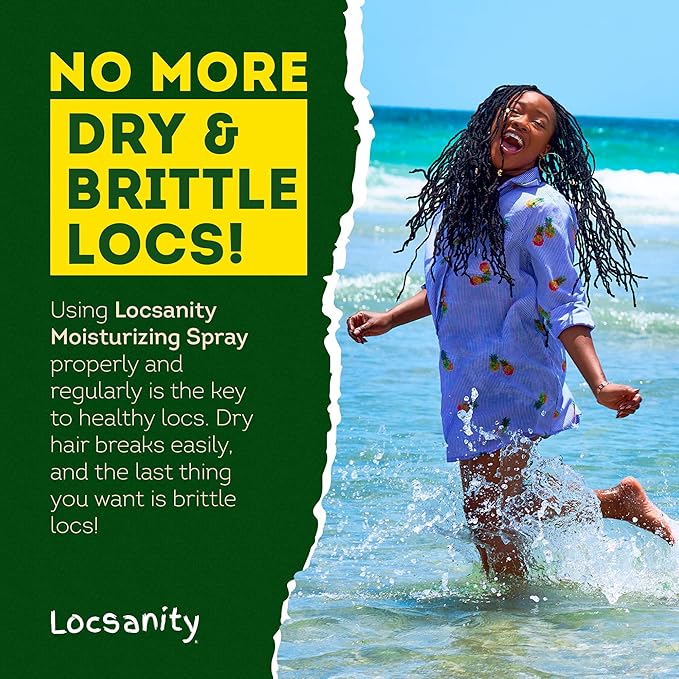 Loc Spray - Locsanity Daily Moisturizing Rosewater & Peppermint Spray for Locs, Dreadlocks - Lightweight Frizz Control Hair & Scalp Moisturizer - Natural Loc Care (4 fl oz)