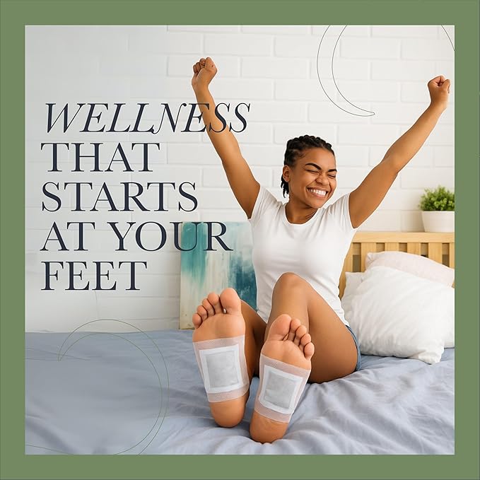 Ballotte Deep Cleansing Foot Pads - Soothe Your Sole While You Sleep, Revitalizing Foot Patches with Bamboo Vinegar, Mint & Vitamin C, Adhesive Feet Pads for Men & Women, 10 Count