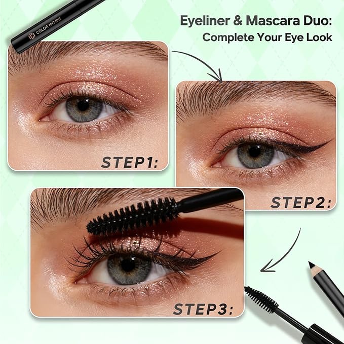 Color Nymph Beginner Makeup Kits For Teens With Train Case Included Full Makeup Kit Eyeshadow Palette Blushes Bronzer Highlighter Lipstick Brushes Mirror (Green)