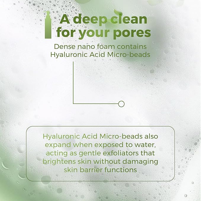 WNP Foaming Face Wash|Gentle Facial Cleanser with Hyaluronic Acid+APG Deep Hydration,Skin Barrier Repair,Zero Friction Exfoliation,for All Skin Types 150ml/5.29oz.