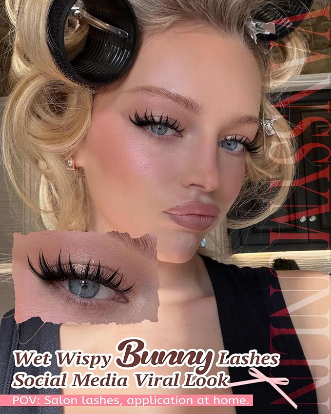 Manga Lash Clusters Bunny Fairy Eyelash Clusters Wet Look Anime Cluster Eyelash Extensions 10-16mm Cluster Lashes Natural Wispy DIY Lash Extension Spiky Individual Lashes 90 Pcs by Vanssymunlin