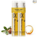 GK HAIR Travel Size Hair Oil - Vegan Argan Oil Frizz Ease Serum- Adds Smooths, Softness & repair Split Ends Paraben, Phthalate and Sulfate Free Pack of 2(0.34 oz)