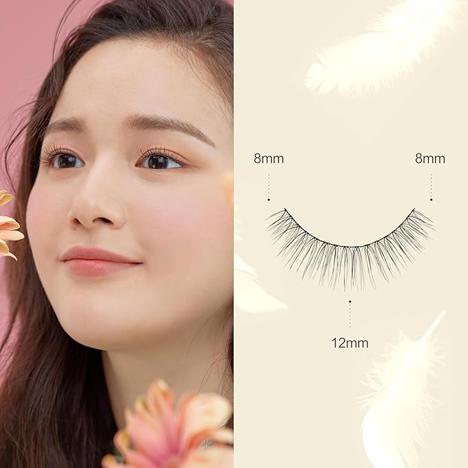 EYEME Eyelash NO.32 – 5 Set Pack, Soft Wispy False Eyelashes with a Natural Extension-Like Look, Lightweight with Longer Center Fibers for Brighter Eyes, K-Beauty
