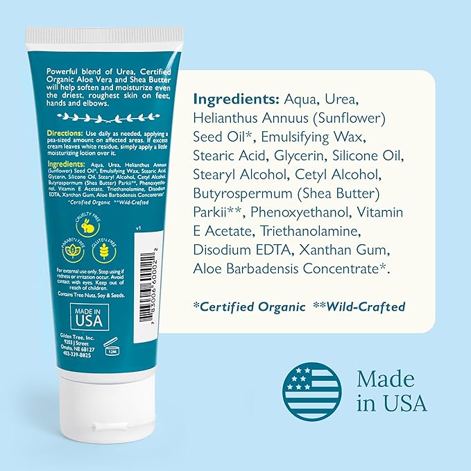 GILDEN TREE Foot Callus Remover Kit - 40% Urea Cream & Handmade Terra-Cotta Pumice Stone for Feet - Callus Remover for Feet with Shea Butter & Aloe Vera - Cracked Heel Treatment & Moisturizer