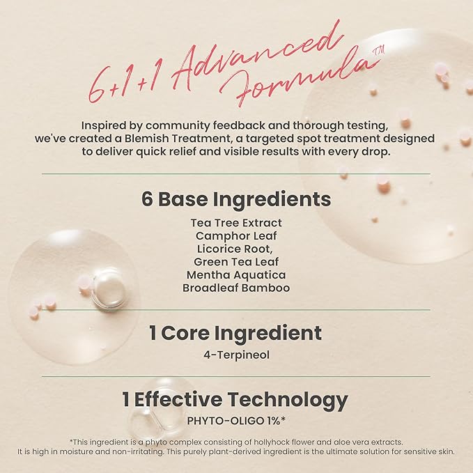 AXIS-Y Spot The Difference Blemish Spot Treatment - 4-Terpineol 2% Niacinamide AHA BHA Soothes Breakouts & Skin Barrier Repair - Vegan Korean Skin Care Face Serum (0.50 fl. oz.)