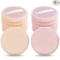 Sibba Cosmetics Makeup Sponge 12 PCS Fluffy Make Up Foundation Applicator Face Blending Setting Pads Matte Loose Powder Body Paint Wet Dry Application Brushes(pink/skin color)