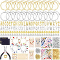 Wurosi 769 Pieces Paperclip Charm Bracelet Kit, Including Paperclip Chain Bracelets, Charms, Jump Rings, Gift Bags, Pliers for DIY Bracelet Making Gift Christmas
