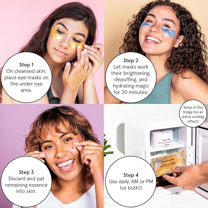 grace & stella Under Eye Patches (12 pairs) Eye Masks for Dark Circles and Puffiness - Travel & Self Care Gifts, Bachelorette Party Favors, Teacher Gifts - Vegan Cruelty-Free Skin Care