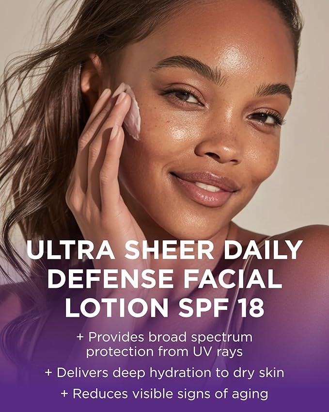 Andalou Naturals Ultra Sheer Daily Defense Facial Lotion, SPF 18, 2.7 oz, with Resveratrol CoQ10 and Antioxidants, Lightweight, Hydrating Facial Moisturizer