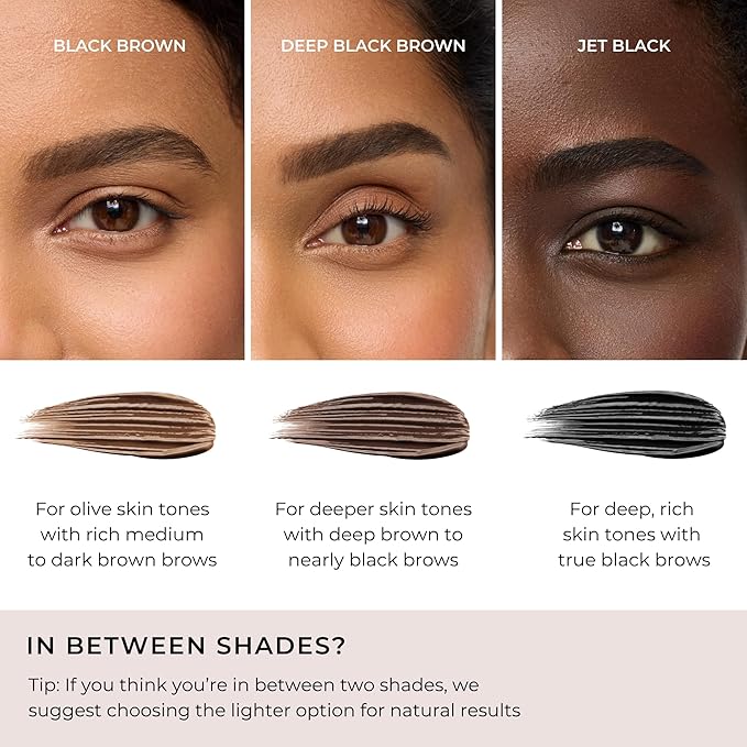WUNDERBROW Eyebrow Gel, Waterproof, Smudgeproof, Long Lasting, Shade: Deep Black/Brown, Vegan and Cruelty-Free