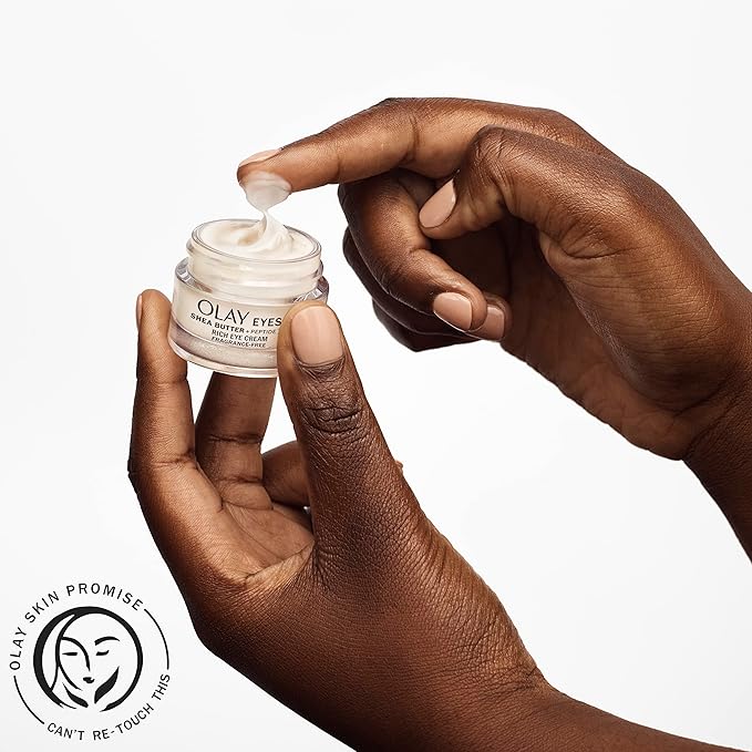 Olay Eyes Shea Butter+Peptide 24 Rich Eye Cream, Fragrance Free, 0.5 oz.