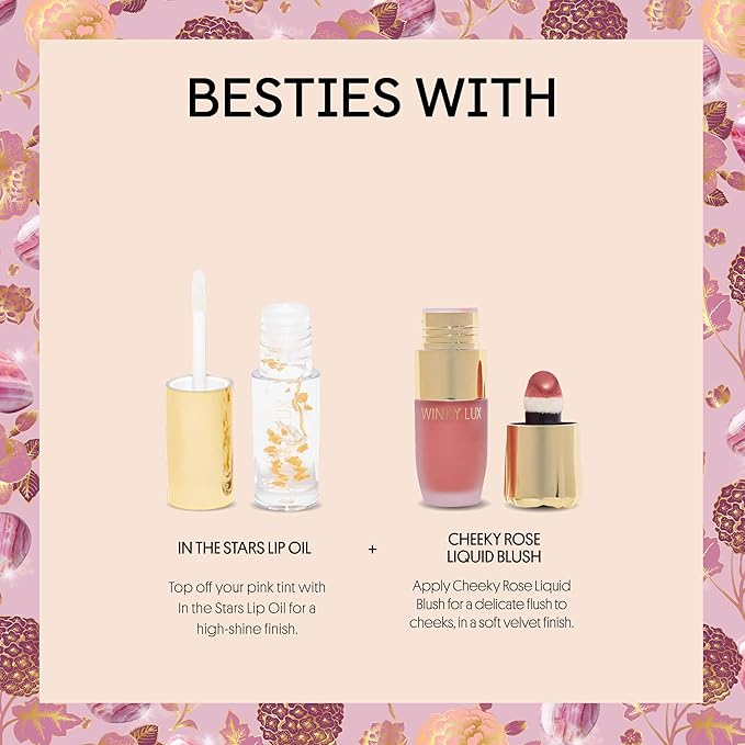 Winky Lux Pink Opal Glimmer Balm – Nourishing pH Lip Balm with Color Changing Pink Tint with Shimmer, Hydrating Ceramides Soften Lips, Raspberry Vanilla Scent