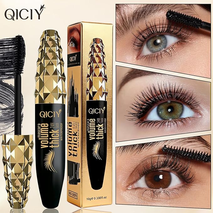 Volumizing Mascara Long-Lasting, Waterproof, Curling & Separating Formula for Dramatic, Natural-Looking Lashes Black