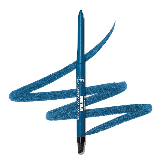 REVLON ColorStay Pencil Waterproof Eyeliner, Smudge-Proof, Eye Makeup with Built-In Sharpener, Packaging May Vary, 205 Sapphire, 0.01 oz (Pack of 2)