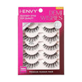 i•ENVY 5 Pairs Demi Wispies False Lashes (1 Pack), Premium Quality 100% Human Hair, Fluffy Feathered Eyelashes with Volume & Curl, Natural Look, Lightweight, Comfortable, Reusable for Everyday Wear