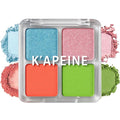 K'APEINE Matte Eyeshadow Palette, 4Colors Eyeshadow Makeup Kit Candy Color Eye Shadow Palette Highly Pigmented Long-Lasting Eyeshadows Quad for Women Girls Party,Music Festival, Stage Performance