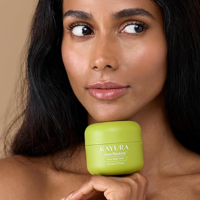 Kayura Dew Restore Barrier Repair Cream for Dry & Sensitive Skin | Long-Lasting Hydration Moisturizer | Ceramides & Peptides | Calming & Nourishing Face Cream | (50 ml / 1.7 Fl Oz)