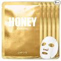 LAPCOS Honey Sheet Mask - Nourishing & Hydrating Face Masks with Hyaluronic Acid to Hydrate and Tighten Dry Skin - Highly Breathable Lyocell Sheet - Korean Skin Care Beauty Favorite (Pack of 5)