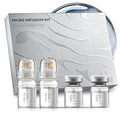 Micro Infusion System for Face - Hydrating Peptide & Hyaluronic Acid Serum Set, Skin-Smoothing Radiance Set with 0.25mm Stamp, At-Home Facial Kit, 1 Month (3 Month Supply)