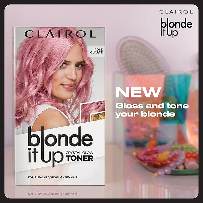 Clairol Blonde It Up Crystal Glow Toners Demi-Permanent Hair Dye, Luminous Pearl Hair Color, Pack of 2