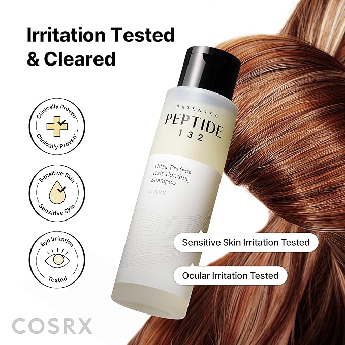 COSRX PEPTIDE 132 Hair Bonding Shampoo (Travel Size) - Daily Scalp Treatment for Dandruff, Repairs & Strengthens All Dry and Damaged Hair Types - 3.38 fl oz