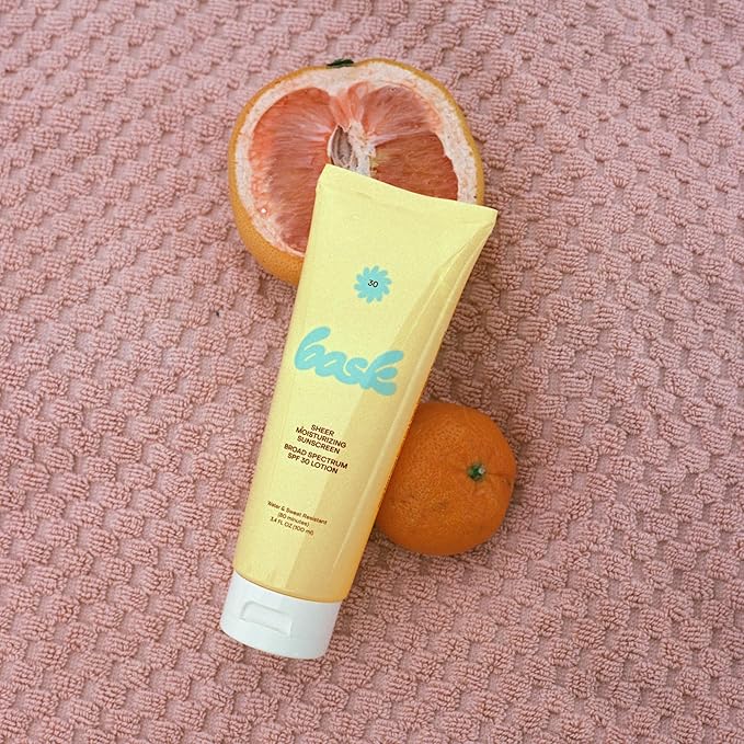 Bask SPF 30 Sheer Moisturizing Sunscreen Lotion - Broad Spectrum UVA/UVB Protection, Dermatologist Recommended, Hydrating, Lightweight & Non-Greasy, No White Cast, Travel Size, 3.4 fl oz