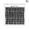 Lash Clusters,96 Pcs Cluster Lashes D Curl 18mm DIY Lash Extensions Eyelash Clusters,KEYYOU Volume Wispy Individual Lashes Soft&Comfortable Easy DIY at Home(Y05,D-18mm)