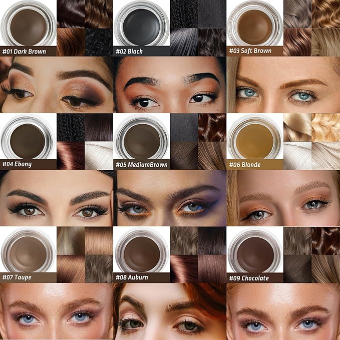 Blonde Eyebrow Pomade, Eye Brow Wax for Women Long lasting Smudge proof Ideal, for Precision Eyeliner and Brow Definitio