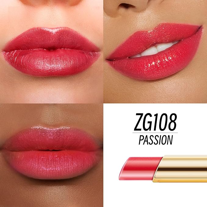 Depuplum Red Brown Nude Lipstick Set for Women Shimmer Tinted Lip Balm Hydrating Moisturizing Lip Gloss Cruelty Free Lip Makeup, DM108/111/118