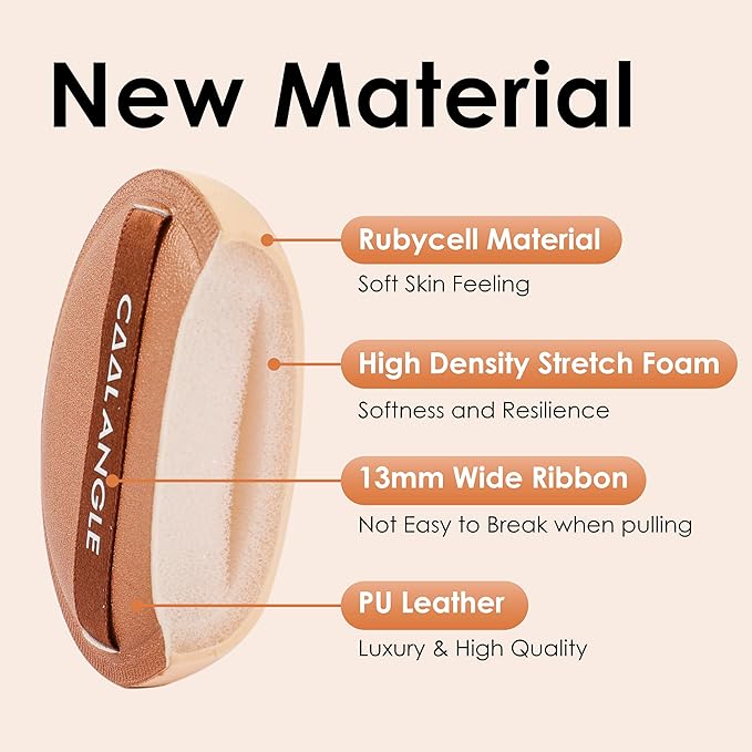 COOL-ANGLE 5Pcs Brown Makeup Sponge For Foundation Concealer And Powder, Latex Free Blender Sponge For Natural And Easy Makeup Soft Long-lasting And Beginner-friendly, Medium