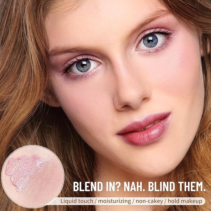 Liquid Eyeshadow, Long-Lasting Matte/Pearlescent eyeshadow, Cut Crease Eyeshadow Gel, High-Pigmented for Bold Eye Makeup, for day-to-night transitions (Pink, Matte)