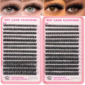 Lash Clusters 80D 100D Eyelash Clusters Volume Thick 10-18mm D Curl Soft Individual DIY Lash Extensions Fluffy Wispy Lightweight Reusable Natural Look at Home for Beginners(518 Pcs)