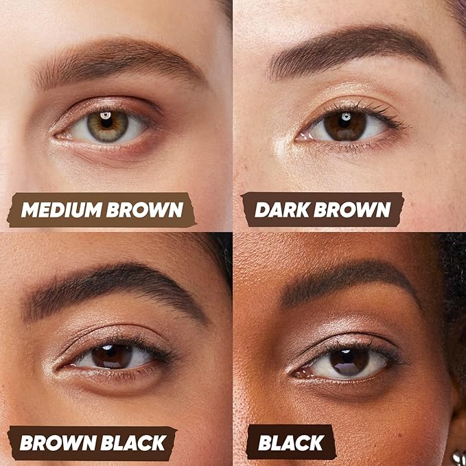 Kosas Brow Pop Eyebrow Pencil – Brow Pencil with Spoolie, Black