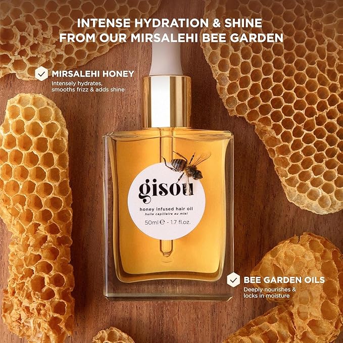 Gisou Honey Gloss Duo – Honey Infused Hair Oil & Lip Oil for Long-Lasting Hydration & Shine