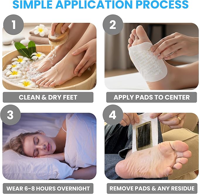 Sole Serenity Foot Pads with Trace Minerals, Zeolite, Fulvic Humic Acid, Magnesium, Silica, Diatomaceous Earth, Sea Salt, Zinc (20 Pads)