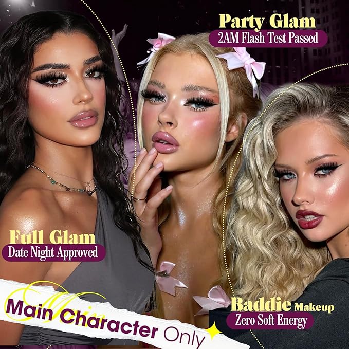 Mega Volume Lash Clusters 14-24mm Fluffy Wispy Cluster Eyelash Extensions D Curl Individual Lashes Dramatic Thick Cluster Lashes DIY Lash Extensions for Baddie Makeup by Yawamica