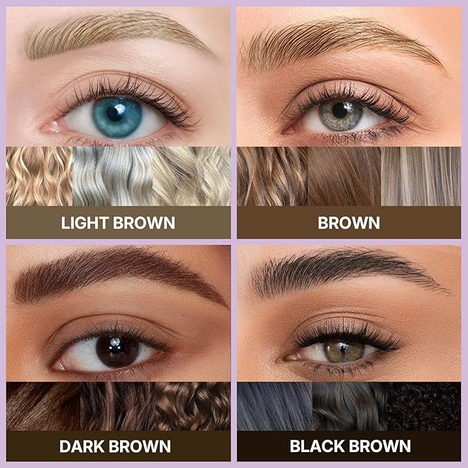 Eyebrow Pencils for Women, 30° Curved Magic 2 in 1 Eyebrow Pen Pro, Waterproof Eye Brow Pen with 2 Tips, Microblading Brow Pencils for Precise Hair Like Strokes, Last All Day Makeup (Light Brown)
