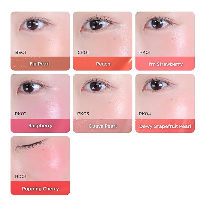 A'PIEU Juicy-Pang Water Blusher [CR01] – Fruity Liquid Blush for Cheeks, Buildable & Blendable Color, Hydrating Dewy Finish with Fruit Extract Blend & Rose Flower Water, 0.31 fl oz