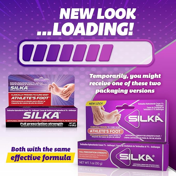 SILKA Anti-Fungal Cream, Clinical Anti-Fungus Foot Treatment, Jock Itch & Ringworm Remedy, Maximum Strength, Fast-Acting Relief from Itching & Burning, 1 Oz