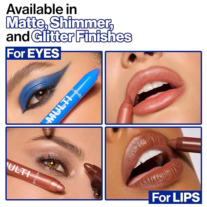 wet n wild Color Icon Cream Eyeliner Eyeshadow Multi-Stick, Moisturizing, Nourishing Velvety Cream-to-Powder Buildable & Blendable Formula, Cruelty-Free & Vegan - Blue Lah Lah