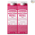 Dr. Bronner's Magic Soap-Pure-Castile Liquid Soap Refill (Rose 32 ounce, 2-Pack)-Regenerative Organic Certified Oils, For Body, Hair, Laundry, Pets & Dishes, Concentrated, Vegan, Non-GMO