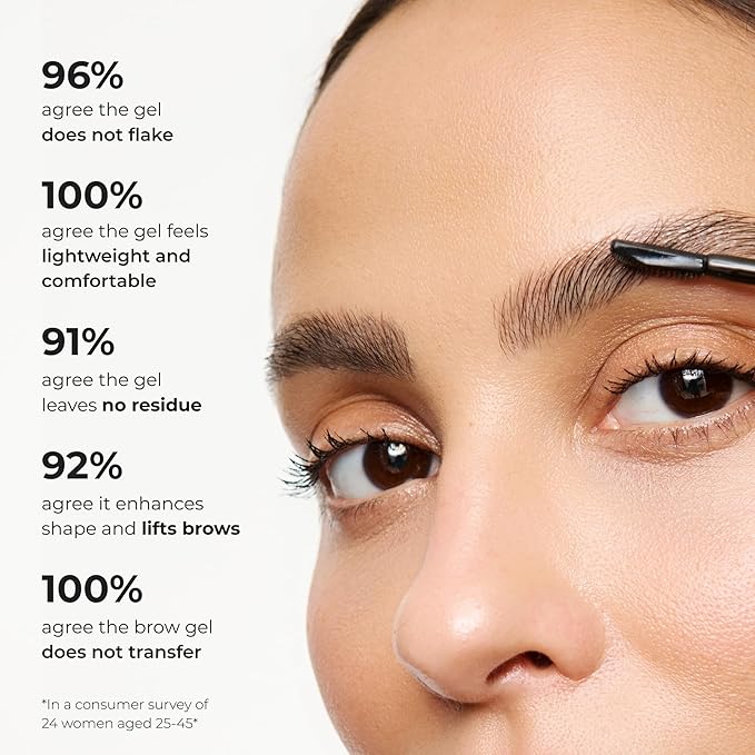 Wunderbrow Frame & Set Brow Gel, Clear Eyebrow Gel for Long-Lasting Flexible Hold, Flake-Free & Zero Residue