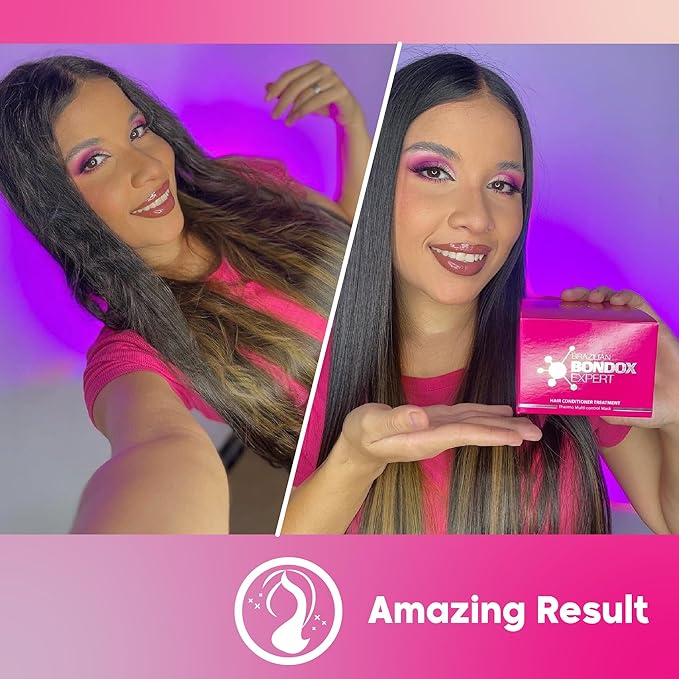 Nutree Professional HAIR MASK FOR DAMAGED HAIR BRAZILIAN BONDOX TREATMENT 8.8 oz Thermal Activated Mask for Dry Frizzy Hair | Formaldehyde Free | Results for up to 1-3 months | Almond Oil Hair Repair