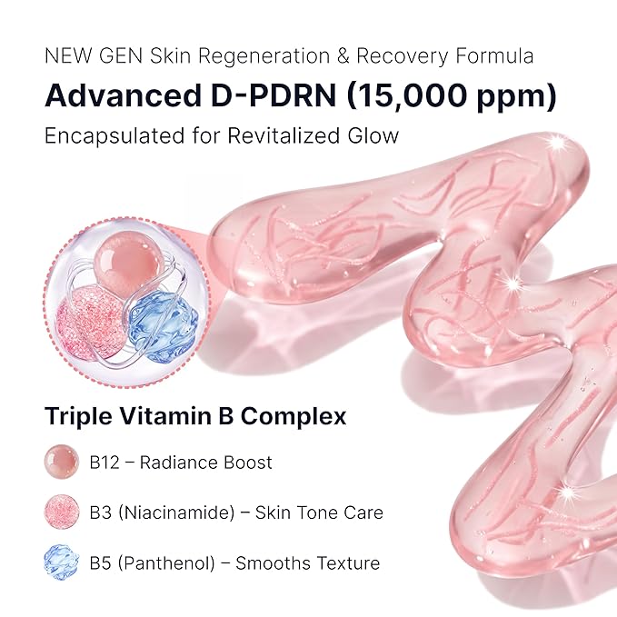 SUNGBOON EDITOR Glow Intensive PDRN Ampoule, Copper Peptides & Vitamin B12 Serum for Face with Collagen & Multi Peptides & 10 Hyaluronic Acids | Korean Skincare Serum, 1.35 fl oz