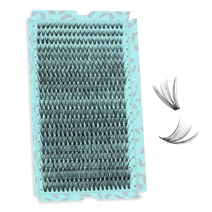 Lash Clusters 400pcs, 30D Mixed Tray DIY Eyelash Extension, D Curl Natural Wispy Individual Lashes Faux Mink & Cruelty Free Reusable Lash Clusters Extensions Black (30D, 9-18mm)