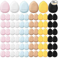 72 Pcs Finger Powder Puff Mini Makeup Sponge Soft Beauty Makeup Blender Puff for Foundation, Face Powder, Under Eye Setting, Concealer, Repair Cream, Cosmetic Tool (Cute Colors)
