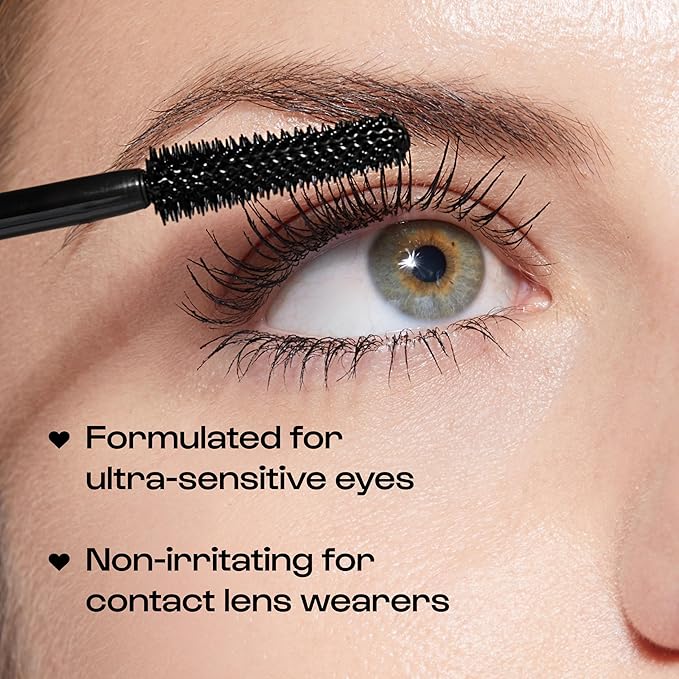 Alleyoop Tubing Mascara Black – Lengthening Mascara Tubing Formula, Smudge Proof for Sensitive Eyes, Clean Vegan Lash Definition, Biotin Peptide Infused, Mini 4 mL
