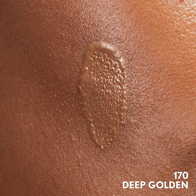 COVERGIRL Clean Invisible Foundation Makeup, Dewy & Glowy Natural Finish, Buildable Coverage, Skin-Like Smooth Look, Vegan, Deep Golden, 1oz